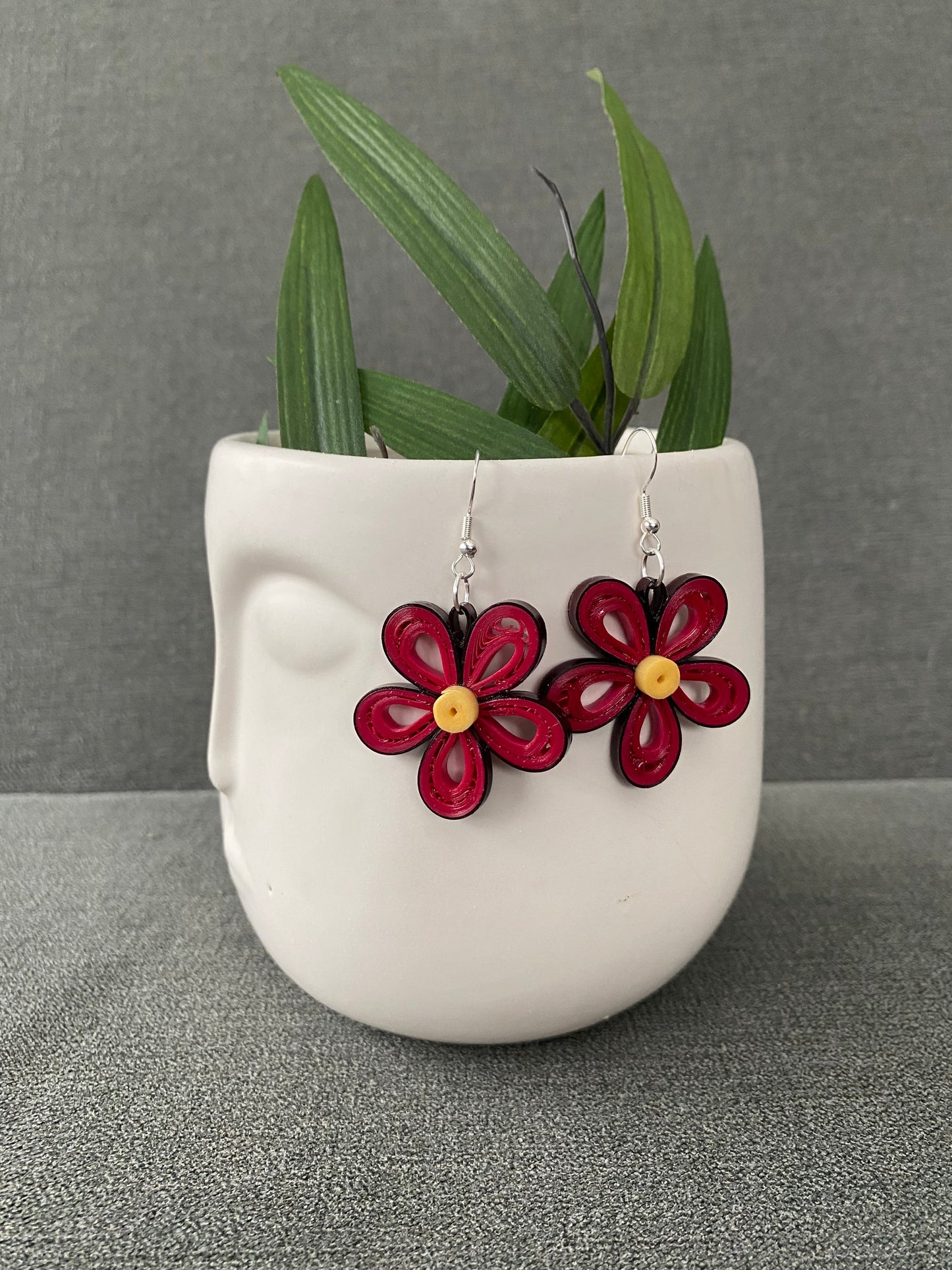 Pink Floral Earrings