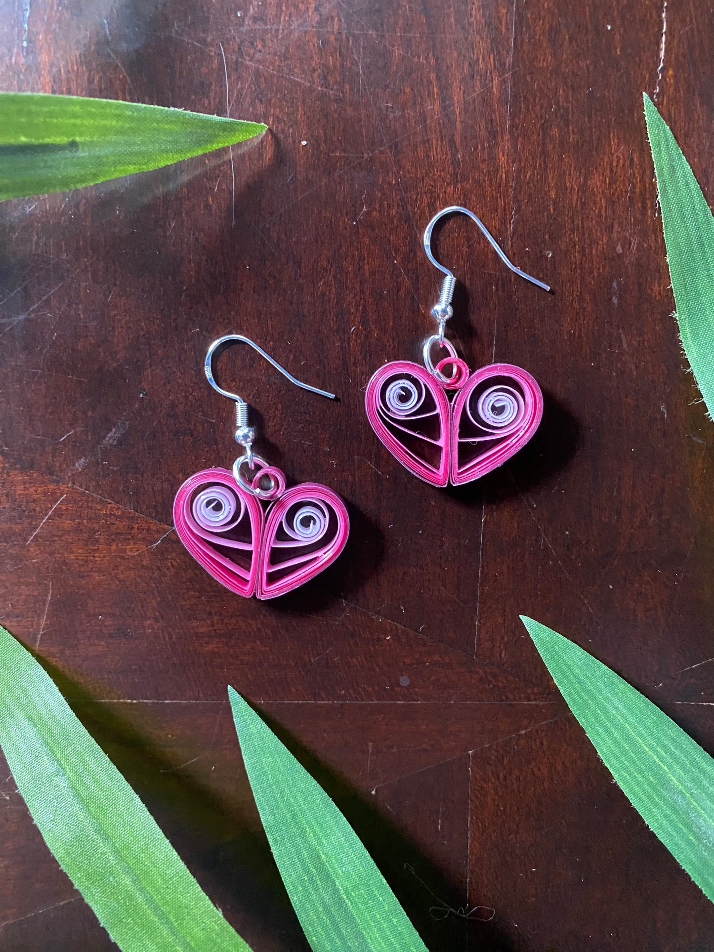 Pink Heart Earrings