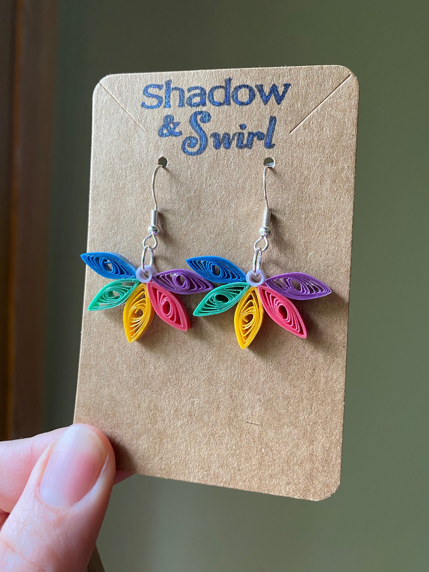 Rainbow Flower Earrings