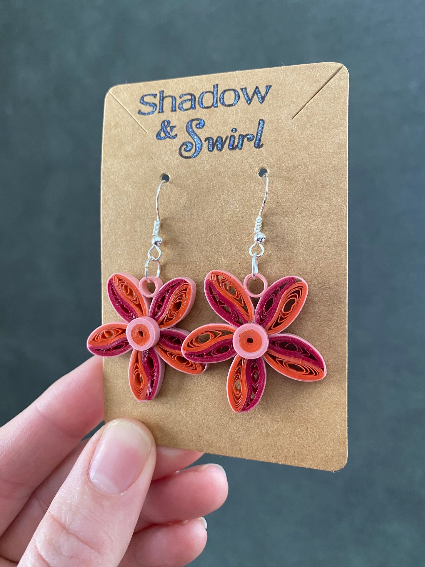 Pink Floral Earrings