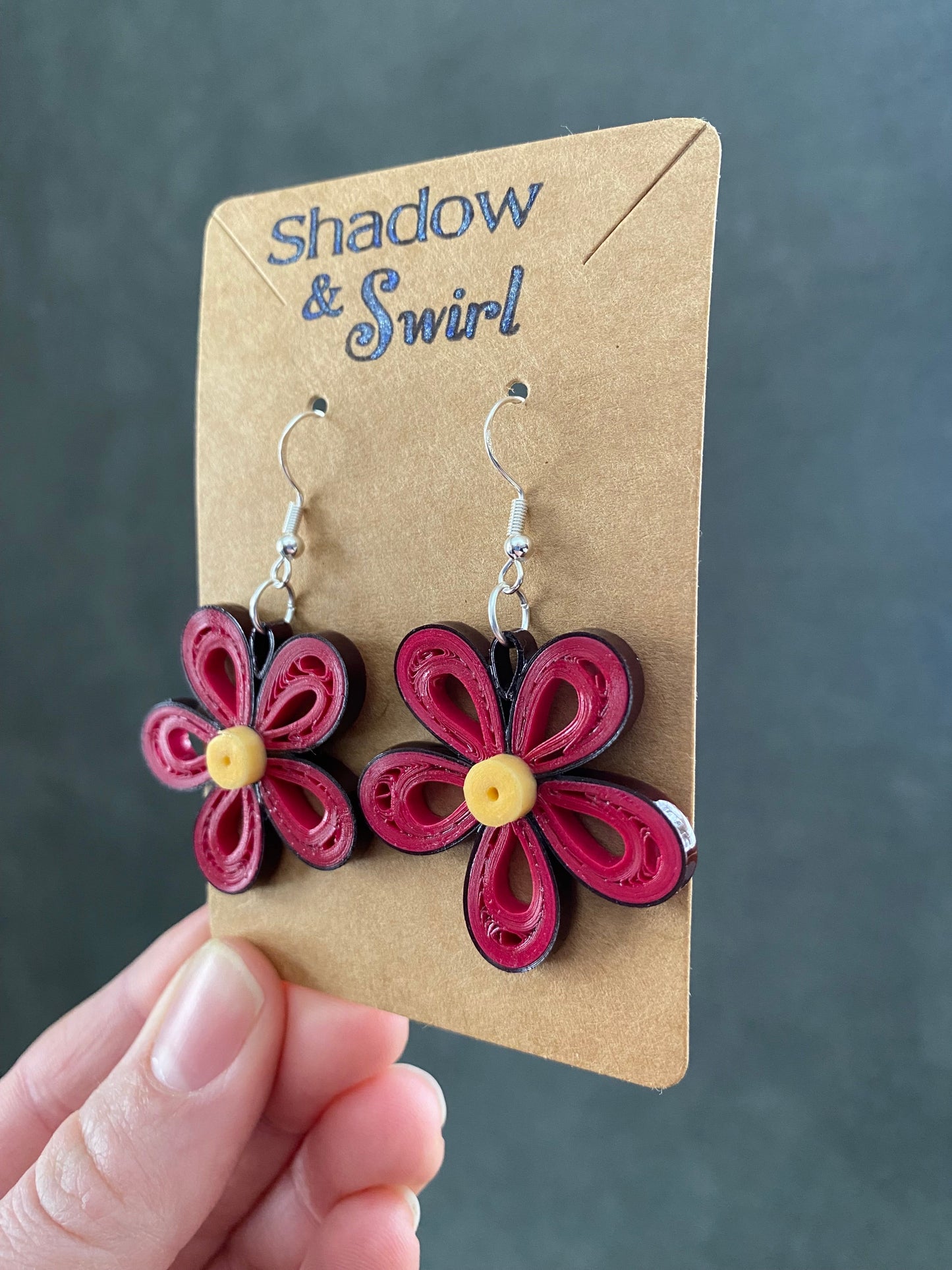 Pink Floral Earrings