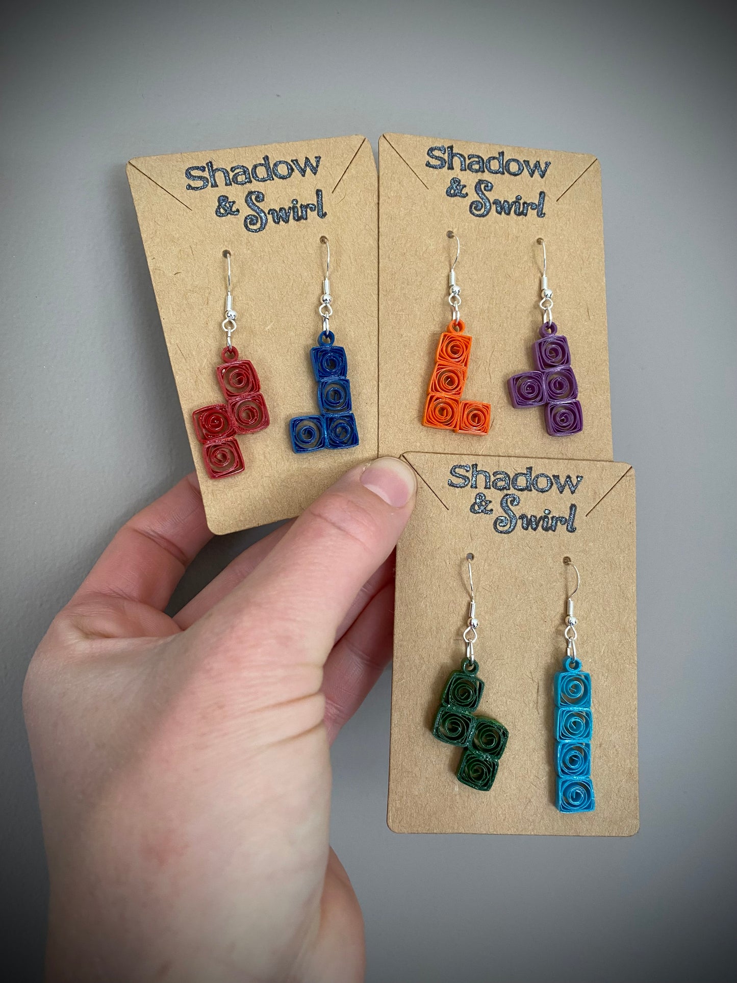 Tetris earrings